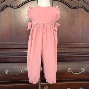 BELLA BLISS Pink Corduroy Jumpsuit 18M
